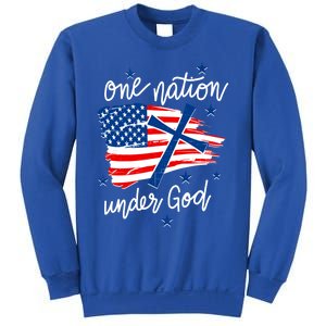 One Nation Under God Patriotic Usa Pray Christian Nation Gift Sweatshirt