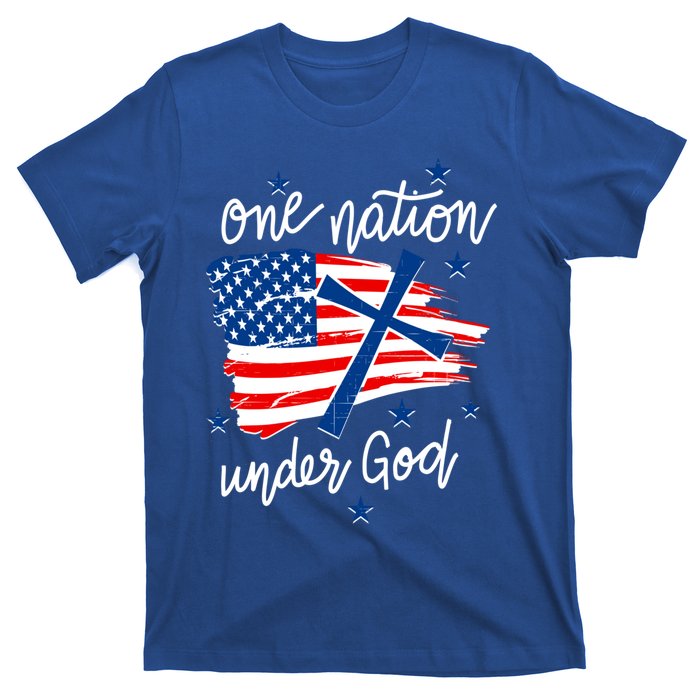 One Nation Under God Patriotic Usa Pray Christian Nation Gift T-Shirt