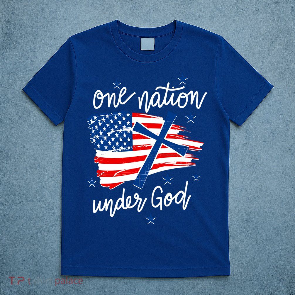 One Nation Under God Patriotic Usa Pray Christian Nation Gift T-Shirt