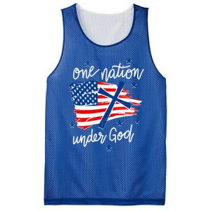 One Nation Under God Patriotic Usa Pray Christian Nation Gift Mesh Reversible Basketball Jersey Tank