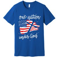 One Nation Under God Patriotic Usa Pray Christian Nation Gift Premium T-Shirt