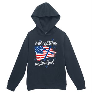 One Nation Under God Patriotic Usa Pray Christian Nation Gift Urban Pullover Hoodie