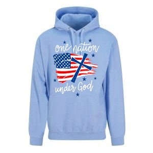 One Nation Under God Patriotic Usa Pray Christian Nation Gift Unisex Surf Hoodie