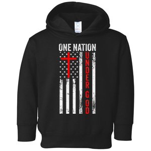 One Nation Under God Patriotic Christian Toddler Hoodie