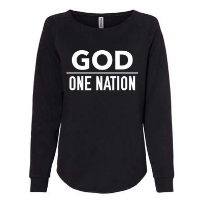 One Nation Under God Usa Creative Design Gift Womens California Wash Sweatshirt