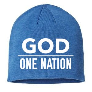 One Nation Under God Usa Creative Design Gift Sustainable Beanie