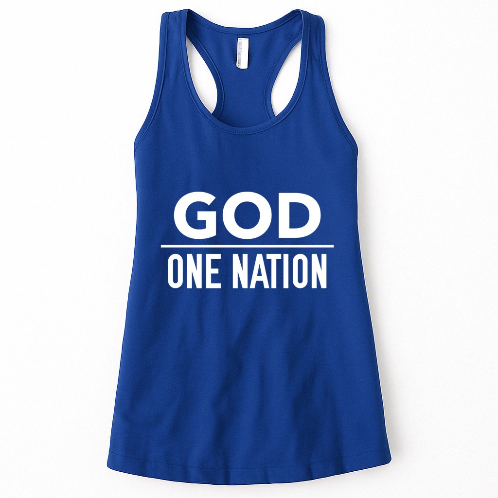 One Nation Under God Usa Creative Design Gift Womens Tank Top