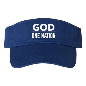 One Nation Under God Usa Creative Design Gift Valucap Bio-Washed Visor