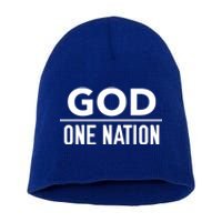 One Nation Under God Usa Creative Design Gift Short Acrylic Beanie