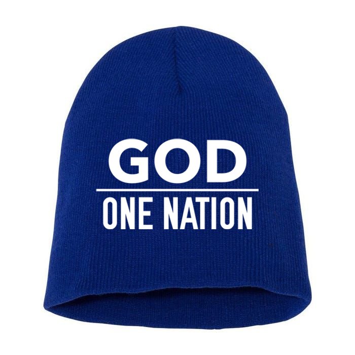 One Nation Under God Usa Creative Design Gift Short Acrylic Beanie