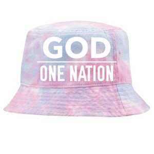 One Nation Under God Usa Creative Design Gift Tie-Dyed Bucket Hat