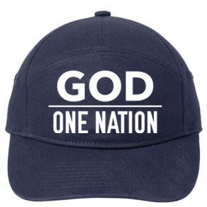 One Nation Under God Usa Creative Design Gift 7-Panel Snapback Hat