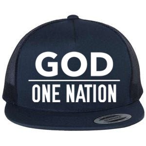 One Nation Under God Usa Creative Design Gift Flat Bill Trucker Hat