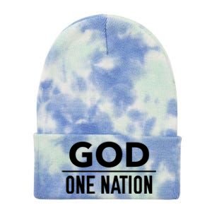 One Nation Under God Usa Creative Design Gift Tie Dye 12in Knit Beanie