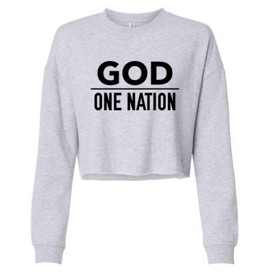 One Nation Under God Usa Creative Design Gift Cropped Pullover Crew