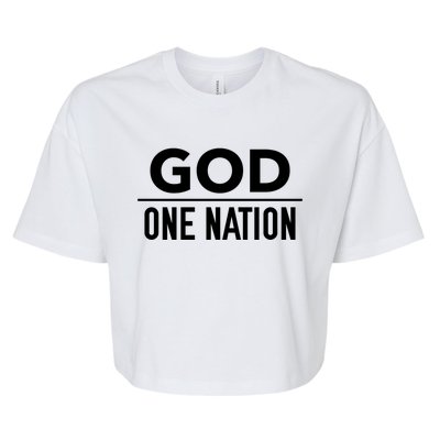 One Nation Under God Usa Creative Design Gift Bella+Canvas Jersey Crop Tee