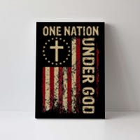 One Nation Under God Flag 4th Of July Patriotic Christian Canvas