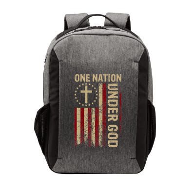 One Nation Under God Flag 4th Of July Patriotic Christian Vector Backpack