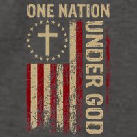 One Nation Under God Flag 4th Of July Patriotic Christian Vector Backpack