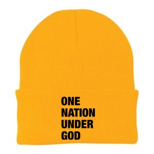 One Nation Under God Bold Design Gift Knit Cap Winter Beanie