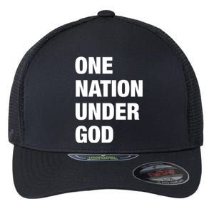 One Nation Under God Bold Design Gift Flexfit Unipanel Trucker Cap