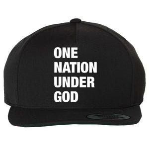 One Nation Under God Bold Design Gift Wool Snapback Cap