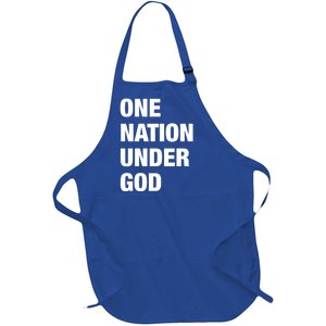 One Nation Under God Bold Design Gift Full-Length Apron With Pockets