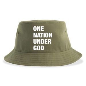 One Nation Under God Bold Design Gift Sustainable Bucket Hat