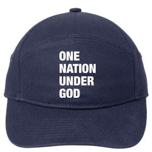 One Nation Under God Bold Design Gift 7-Panel Snapback Hat