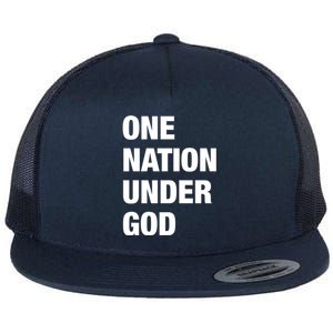 One Nation Under God Bold Design Gift Flat Bill Trucker Hat