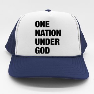 One Nation Under God Bold Design Gift Trucker Hat