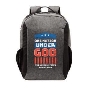 One Nation Under God Patriotic America Flag 4th Of July Meaningful Gift Vector Backpack