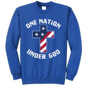 One Nation Under God Patriotic Christian Meaningful Gift Sweatshirt