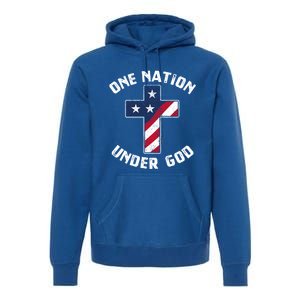 One Nation Under God Patriotic Christian Meaningful Gift Premium Hoodie