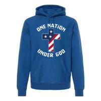 One Nation Under God Patriotic Christian Meaningful Gift Premium Hoodie