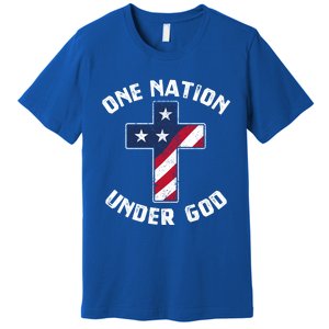 One Nation Under God Patriotic Christian Meaningful Gift Premium T-Shirt