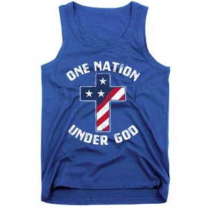 One Nation Under God Patriotic Christian Meaningful Gift Tank Top