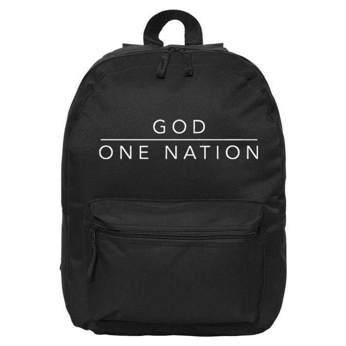 One Nation Under God Line Art Patriotic Christian 16 in Basic Backpack