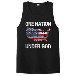 One Nation Under God American Flag Gift PosiCharge Competitor Tank