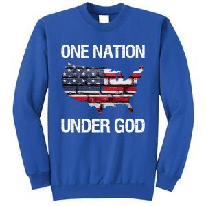 One Nation Under God American Flag Gift Sweatshirt