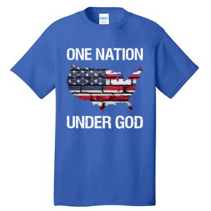 One Nation Under God American Flag Gift Tall T-Shirt