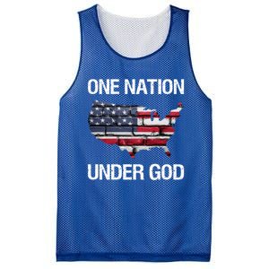 One Nation Under God American Flag Gift Mesh Reversible Basketball Jersey Tank