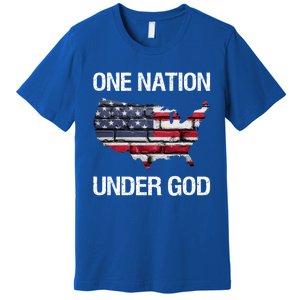 One Nation Under God American Flag Gift Premium T-Shirt