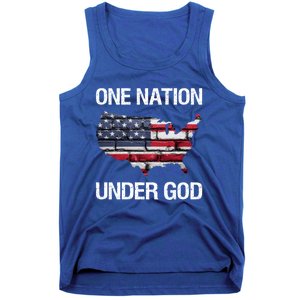 One Nation Under God American Flag Gift Tank Top