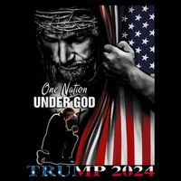 One Nation Under God Trump 2024 God American Flag Bucket Hat