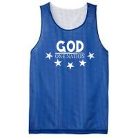 One Nation Under God Proud American Patriotic Cute Gift Mesh Reversible Basketball Jersey Tank