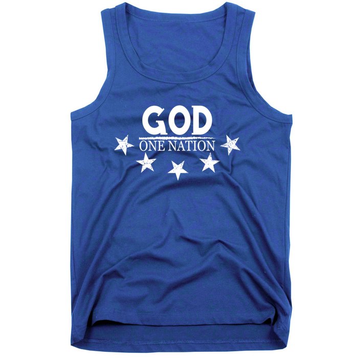 One Nation Under God Proud American Patriotic Cute Gift Tank Top