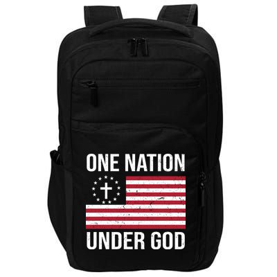 One Nation Under God American Christian Flag Impact Tech Backpack