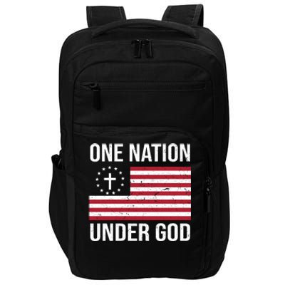 One Nation Under God American Christian Flag Impact Tech Backpack