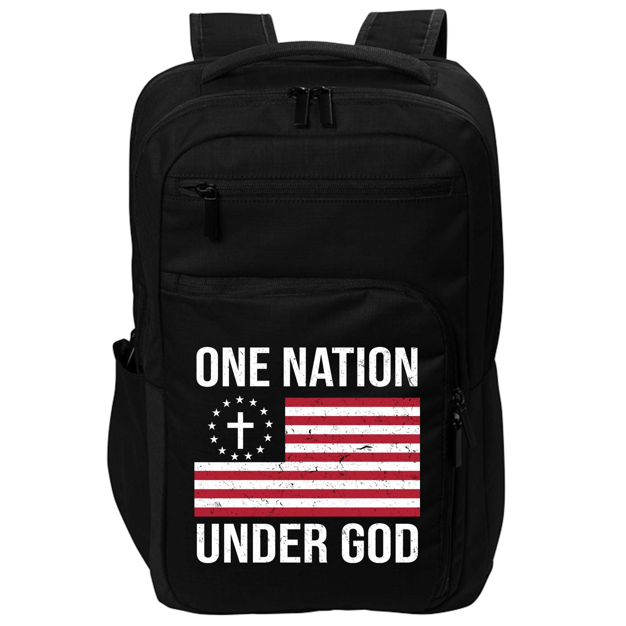 One Nation Under God American Christian Flag Impact Tech Backpack
